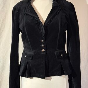 White House Black Market Black Ruffled Blazer